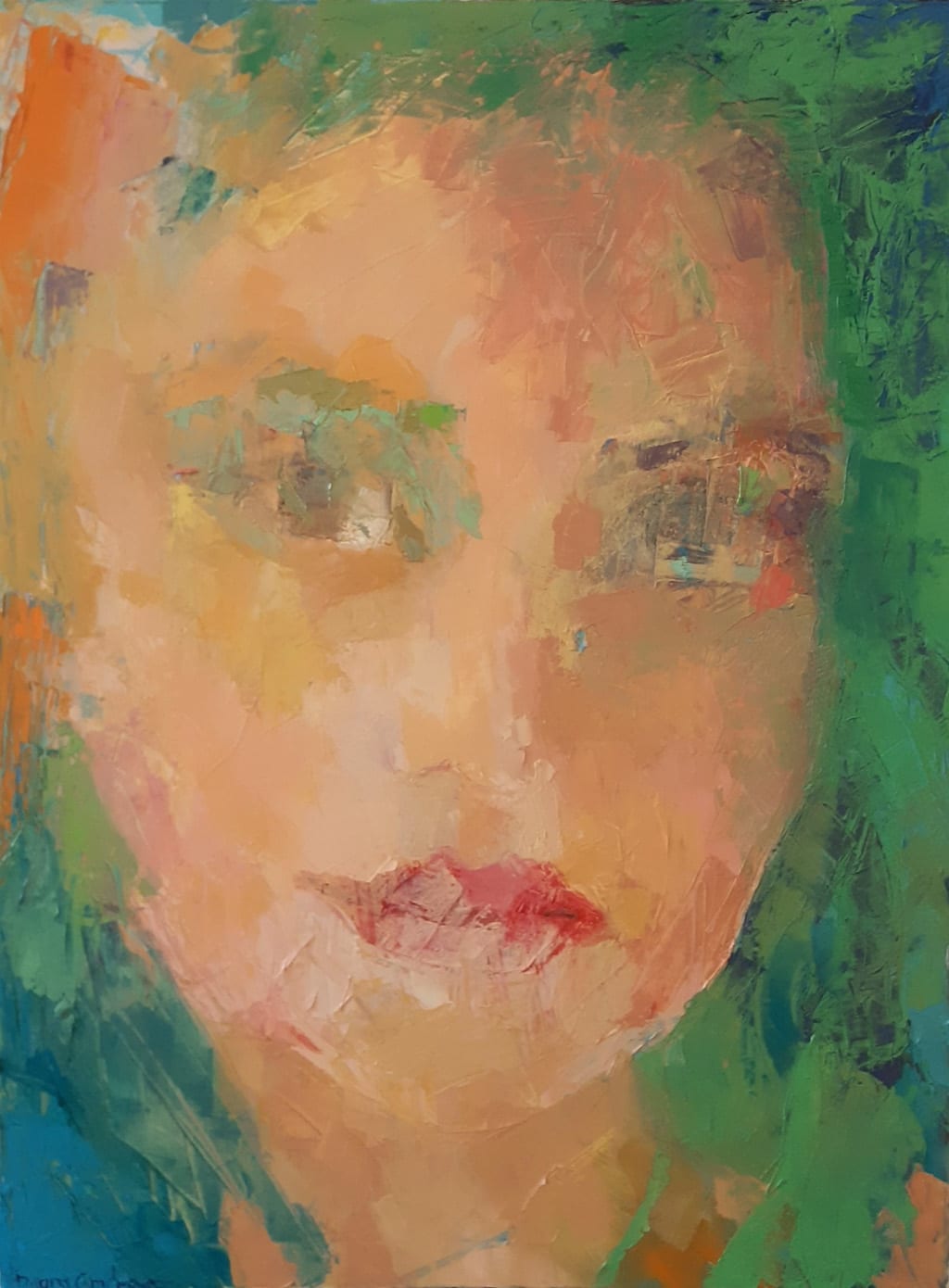 Dagna Gmitrowicz Daughter_sister_family, oil on canvas, 80x60cm by _ 2021_W1024px